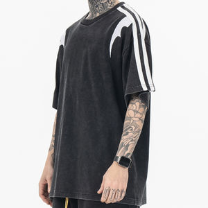 T-shirts surdimensionnés de qualité supérieure pour hommes, imprimés, col rond, streetwear, coton, t-shirt surdimensionné lourd pour hommes - Product Image 5