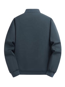 Veste d'hiver pour homme, doublée en polaire, coupe-vent, col montant, fermeture éclair, couleur unie, en nylon, épaisse et chaude - Product Image 3