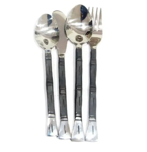 ชุดช้อนส้อมพร้อมกล่องสแตนเลสสีเงินชุดรับประทานชีสทำจาก304 - Product Image 1