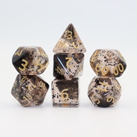 Ensemble de dés miniatures DND - Dés polyédriques en acrylique à motif marbré perlé pour les jeux de rôle Dungeons & Dragons