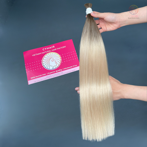 วิกผมต่อผมเป็นมัดผมมนุษย์แบบไม่บุบสลายหนังกำพร้าผมดิบจำนวนมากจากผู้จำหน่ายในเวียดนาม - Product Image 1