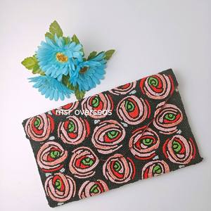 Bolso de sobre de lentejuelas rosa, bolso de mano con cuentas hecho a mano, bolso de mano con cuentas, bolso de noche para fiesta, regalo para su bolso de boda - Product Image 4