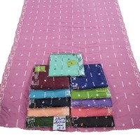 Chales de Verano para Mujer de Alta Calidad al por Mayor, Diseño Floral Personalizado, de Voile de Algodón con Bordado de Pedrería, Transpirables