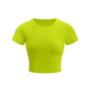 เสื้อครอปท็อปผู้หญิงสำหรับฤดูร้อน ขายส่งแบบ OEM คุณภาพสูง ระบายอากาศได้ดี สวมใส่สบาย ผลิตโดย HAIDIIII - Product Image 2