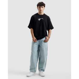 T-shirt imprimé fleurs sauvages 100% coton jersey respirant et confortable, imprimé délavé, logo uni, style court ajusté - Product Image 3