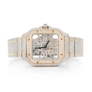 Reloj VVS Moissanite con Cristales de Cuarzo y Esfera de Cristal, Estilo Hip Hop de Lujo para Hombre - Product Image 1