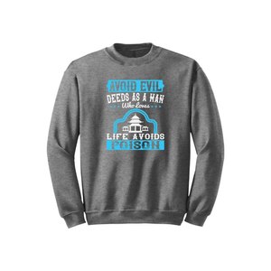 Sweat-shirt en mélange de coton avec des thèmes de bouddha imprimés Style décontracté 12 options de couleur 260-280 Placement de conception personnalisable GSM lourd - Product Image 1
