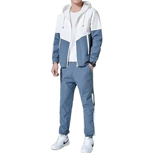 Street Wear Ensemble coupe-vent Sweats à capuche et pantalons de survêtement Col à capuche Ensemble de jogging Pull Coupe-vent Survêtement en nylon pour hommes - Product Image 6