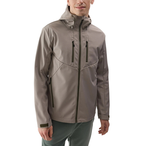 Chaqueta Softshell para hombre con diseño de logotipo personalizado en color sólido, transpirable y de secado rápido, chaqueta Softshell de invierno para hombre - Product Image 1