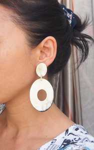 Pendientes de Cuerno Ovalados Hechos a Mano con Diseño Recortado, Pulidos, Naturales, Ecológicos, Modernos, para Regalo de Boda, MN EXPORTS MNE-633 - Product Image 6