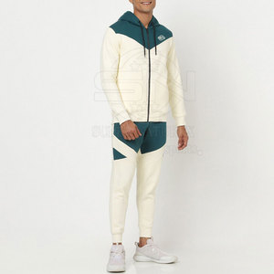 Chándal de 100% algodón personalizado para hombre, traje de jogging de invierno informal transpirable, ajustado, con servicio OEM diseño liso, estilo de conjuntos calientes - Product Image 1
