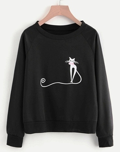 Custom Men's Winter Casual Embroidered Long-Sleeved Crew Neck Pullover 100% Cotton Loose Fit - Product Image 2