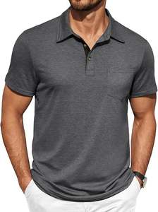 Polo pour homme, coupe classique, coupe ajustée, respirant, 100% coton tricoté, vente chaude - Product Image 6