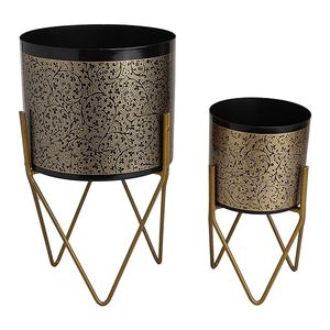 Best Sale Modern Style Metal Planter <b>Pot</b> with Stand <b>Small</b> Planter Set Indoor Outdoor Home Decor Item for Garden - Product Image 4