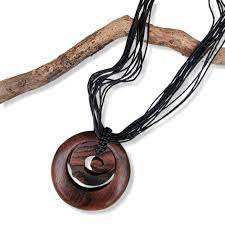 Estilo largo colgante de madera collar suéter cadena exquisito colgante de madera collar y producto de gran oferta - Product Image 2