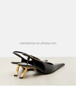 Tacones de Punta con Tira Trasera de Cuero Patentado GUERMANTES, Tacones Altos de 95 mm, Diseño Personalizado - Product Image 5