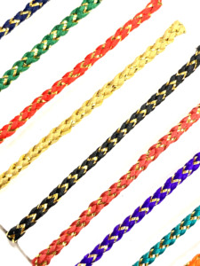 Garniture de cordons tressés de couleur macramé métallique et polyester pour sacs, chaussures et décorations pour la maison-Vêtements et chapeaux de carnaval écologiques pour femmes - Product Image 3