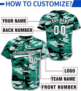 Camiseta de Béisbol Sublimada Personalizada, Camiseta de Softbol con Nombre del Equipo, Uniforme de Béisbol Deportivo con Impresión Completa - Product Image 2