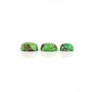 Turquoise Verte Naturelle, Coupe Cabochon, Pierre de Naissance, Énergie Curative, Forme Ronde Brillante, 8MM, Pierre Précieuse Libre pour Bijoux Gopika - Product Image 3