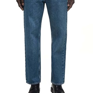 Jeans Azules Elásticos de Corte Recto para Hombre, Estilo Urbano, Otoño, Personalizados, Impermeables, Transpirables, Ecológicos, Servicio OEM - Product Image 2