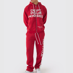 100% de algodón para hombre, chándal atlético para correr, trajes informales, chándal de 2 piezas, trajes informales para hombre - Product Image 5