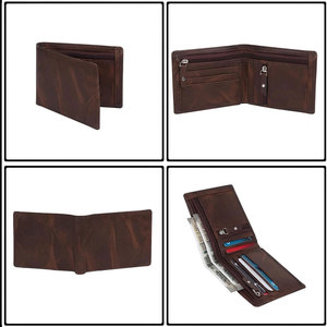 Cartera de Cuero de Primera Calidad, Nueva Llegada 2025, OEM, Billetera Bifold Unisex de Cuero Genuino - Product Image 4
