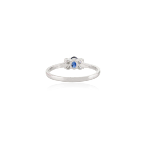 Handmade 100% Natural Blue Sapphire <b>Dainty</b> Fine Jewelry <b>Ring</b> Exclusive Unique Design Trendy Oval Cut Diamond 14k Solid Weddings - Product Image 3