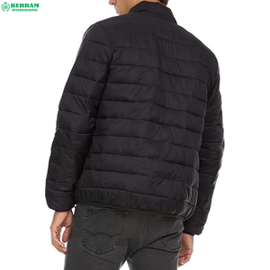 Custom Made <b>Men's</b> Hooded Winter Blue <b>Puffer</b> Jacket Quilted <b>Long</b> <b>Coat</b> With Pockets Windproof Casual Autumn Wear - Product Image 4
