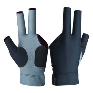 Custom Billiards Sports Gloves Breathable Lightweight Non Slip Polyester Spandex Pad 3 Fingers Pool Cue Shooting Snooker - Product Image 4
