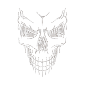 Cantidad mínima de pedido baja Hierro en patrones de calavera de diamantes de imitación Transferencia de logotipo de diamantes de imitación - Product Image 3