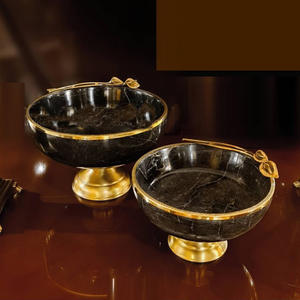 Base de Metal de Calidad Exclusiva con Diseño de Flores para Tazón Redondo, Bañado en Oro, Decoración del Hogar, Suministros de Fábrica - Product Image 3