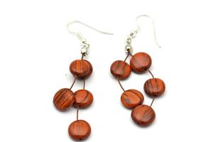 Pendientes de madera Trending Design 2024 para niñas, joyería de moda, productos artesanales, el mejor producto de reparto del exportador indio - Product Image 5