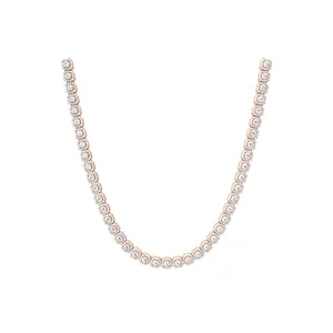 โซ่เทนนิสแบบคลัสเตอร์สำหรับผู้หญิงสร้อยคอเทนนิสประดับเพชรแท้ขายส่ง - Product Image 1