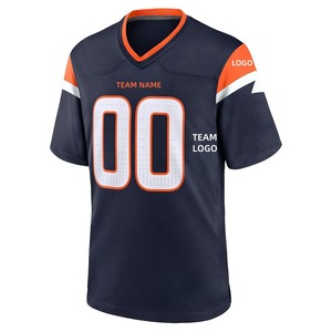 Camiseta de entrenamiento de fútbol americano con número personalizado de la mejor moda, ropa de fútbol de malla de poliéster cómoda para hombres - Product Image 4
