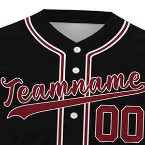 Meilleures ventes Maillot de baseball pour hommes Logo personnalisé et impression du nom de l'équipe Respirant Séchage rapide 100% polyester Vêtements de sport - Product Image 4