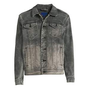 Veste en jean de luxe de qualité supérieure hommes élégants manches longues jean délavé boutonné Vintage Street Wear veste personnalisée pour hommes - Product Image 1