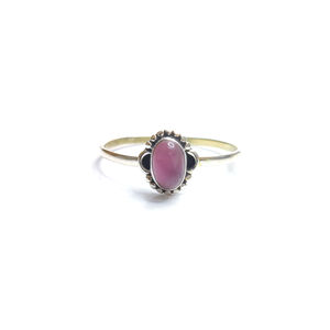 Princess Cut Geometric Gemstone <b>Ring</b> 1.2 Grams Rose Quartz with Agate and <b>Opal</b> Rhodium Plated for Everyday Wear - Product Image 1