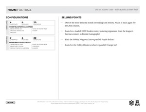 Factory sealed on 2025 Panini Prizm Football Blaster Box In Stock Ready Ship Wholesale Price - Product Image 3