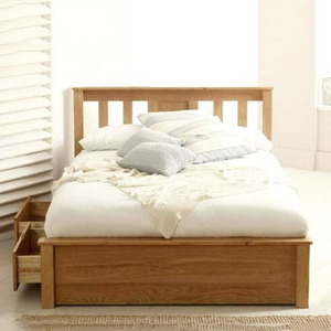 Modern European Design Pine Wood Double <b>Bed</b> Frame with 3 Drawers <b>Queen</b> <b>Size</b> Home Furniture - Product Image 1