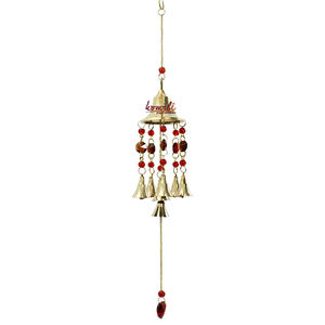 Carillon éolien en laiton fait à la main avec perles suspendues cloches décorations pour la maison décoration de jardin décoration extérieure - Product Image 2