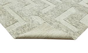 Collection 8 x 10 Tapis d'intérieur marocain abstrait en laine de Nouvelle-Zélande, fait main, 100% laine, ivoire, tapis de prière rigide, doux, soyeux et lisse - Product Image 6