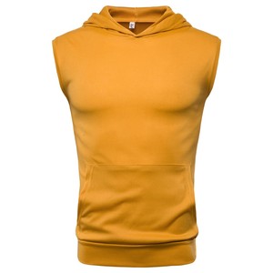 Personalizado al por mayor para hombre Sudadera con capucha Tank Tops Sin mangas Culturismo Gimnasio Slim Fit Sudaderas con capucha - Product Image 4