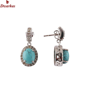 Pendiente de alta calidad al por mayor Plata de Ley 925 lapislázuli natural CZ pendiente de gota de piedras preciosas múltiples para mujer - Product Image 5