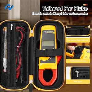 Chuyên Nghiệp Kẹp <span class=keywords><strong>Meter</strong></span> Trường Hợp Chống Sốc Lưu Trữ Bag Pouch Hộp Cho <span class=keywords><strong>Fluke</strong></span> 323/324/325 (Màu Đen)-Trường Hợp Chỉ - Product Image 3