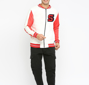 Manteau Letterman de baseball à logo personnalisé veste universitaire d'extérieur lourde avec broderie en chenille graphique pour hommes - Product Image 4