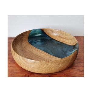 ชามตกแต่งเรซิ่นทำด้วยมือพื้นผิวมันวาวดูเรียบง่ายสง่างามเหมาะสำหรับสลัดผลไม้หรือวางกลางโต๊ะ - Product Image 1