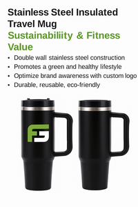 Gobelet isotherme sous vide en acier inoxydable de 40 oz avec poignée et paille, isolation thermique 24 heures, anti-transpiration, sans BPA, compatible lave-vaisselle - Product Image 5