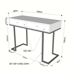 Modern Design <b>Dressing</b> <b>Table</b> BTD68046 with 2 Drawers Stainless Steel Iron Legs <b>for</b> Living Room or Salon Featuring Glass <b>Storage</b> - Product Image 4