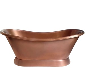 Baignoire encastrée en cuivre de conception moderne, finition de luxe, fabrication artisanale, pour la maison, les hôtels, les restaurants - Product Image 6