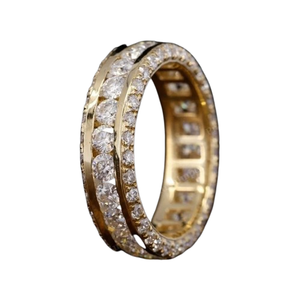 Alliance de mariage en diamant de laboratoire rond de 1,5 mm sertie en canal, diamants certifiés IGI, alliance de mariage pour femmes au prix de gros pour elle - Product Image 1